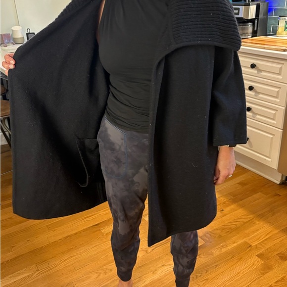 Vince boiled wool open cardigan, shawl collar - Picture 3 of 3